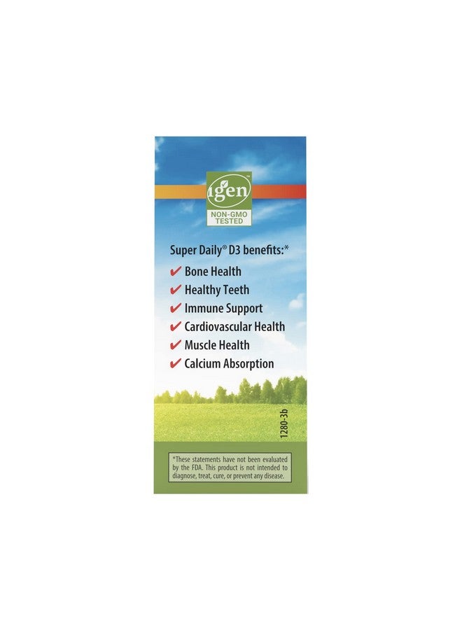 Carlson - Super Daily D3, Vitamin D Drops, 2,000 IU per Drop, 1-Year Supply, Vitamin D3 Liquid, Heart & Immune Health, Vegetarian, Liquid Vitamin D Drops, Unflavored, 365 Drops - Image 1