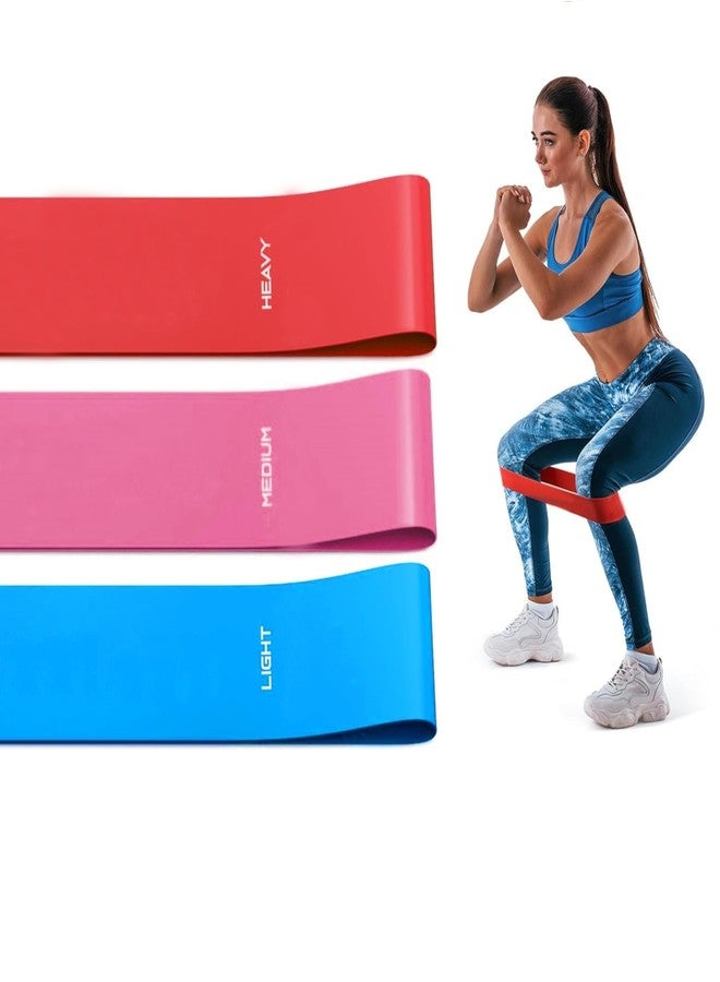 Ezyfit مجموعة من 3 أحزمة مقاومة حلقية للتمارين الرياضية، والتمدد، والصالات الرياضية المنزلية، واليوغا، والبيلاتس - مستويات مقاومة من ثقيلة إلى خفيفة للنساء والرجال - أحزمة تمارين من اللاتكس للأرداف والساقين والجسم بالكامل - Image 1