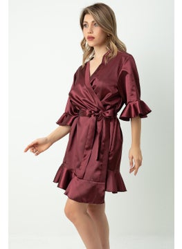 DoReMi Belted Ruffled Satin Dressing Gown  - Image 5
