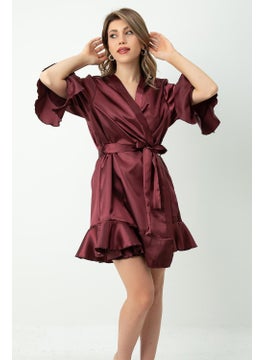 DoReMi Belted Ruffled Satin Dressing Gown  - Image 4