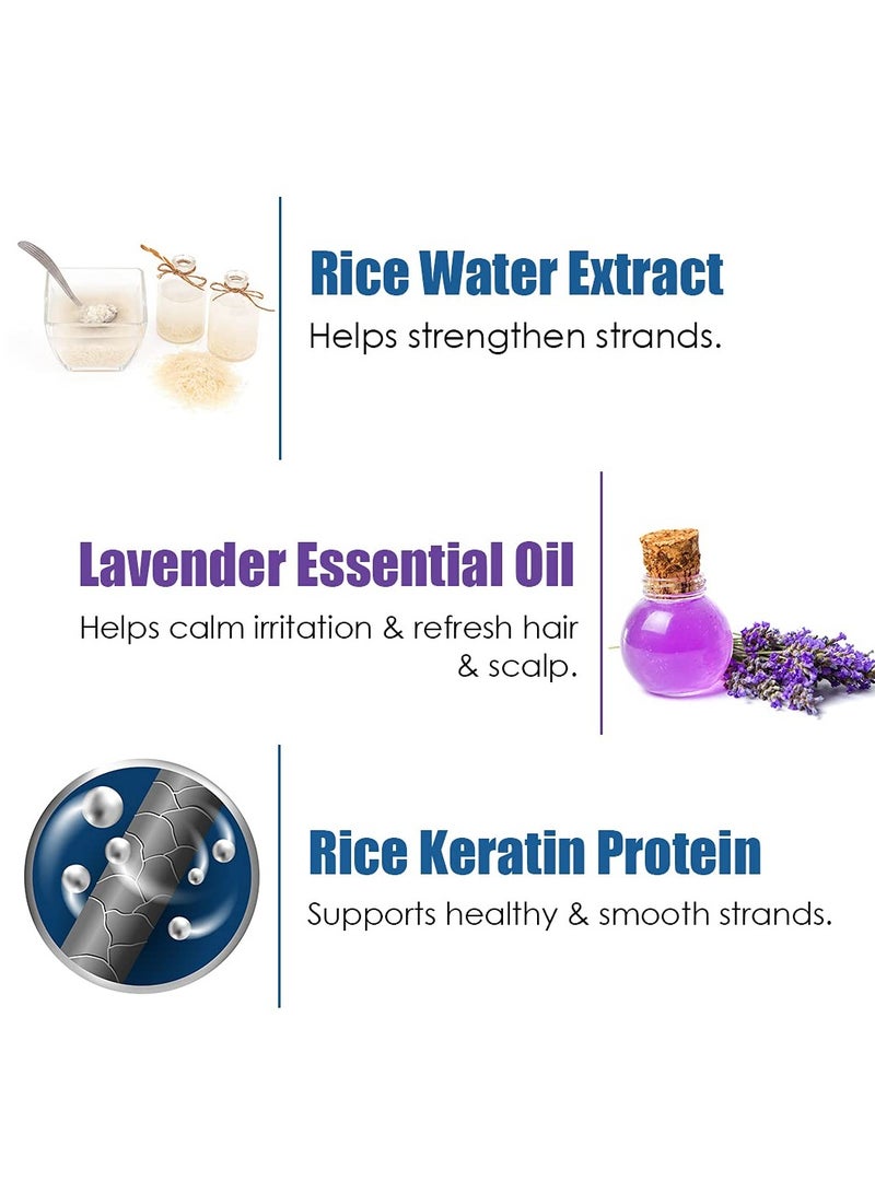 WOW Skin Science Rice Water Shampoo with Rice Water, Rice Keratin & Lavender Oil for Damaged, Dry and Frizzy Hair |No Sulphate & Parabens | No Silicones and Synthetic Color | For Men & Women - 300 ml - Image 4