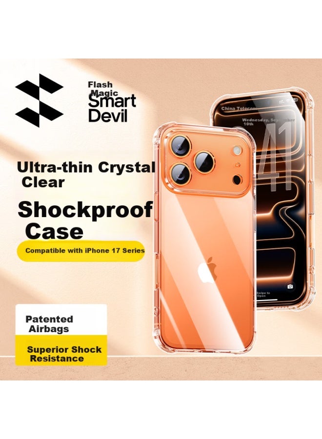 SmartDevil Shanmo Compatible With Apple Iphone 17 Pro Case, Airbag Shockproof Soft Shell, Iphone 17 Pro Protective Cover, Ultra-thin Full Lens Protection, Transparent Silicone Case, Anti-yellowing, Wear-resistant, Shockproof - Image 1