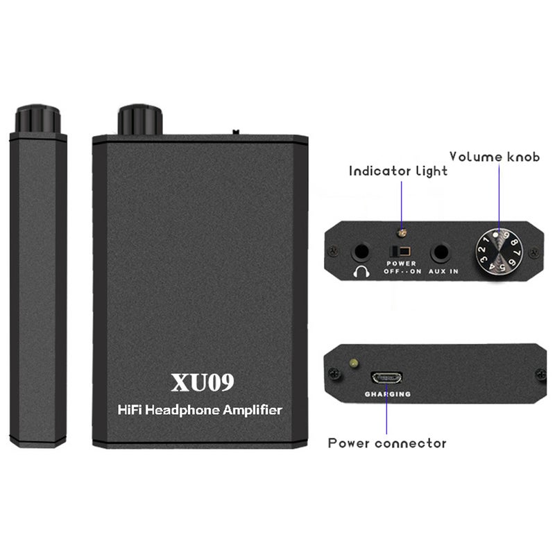 Compact Headphone Amplifier Portable Sound Improver Subwoofer Noiseless Earphone Amplifier - Image 3
