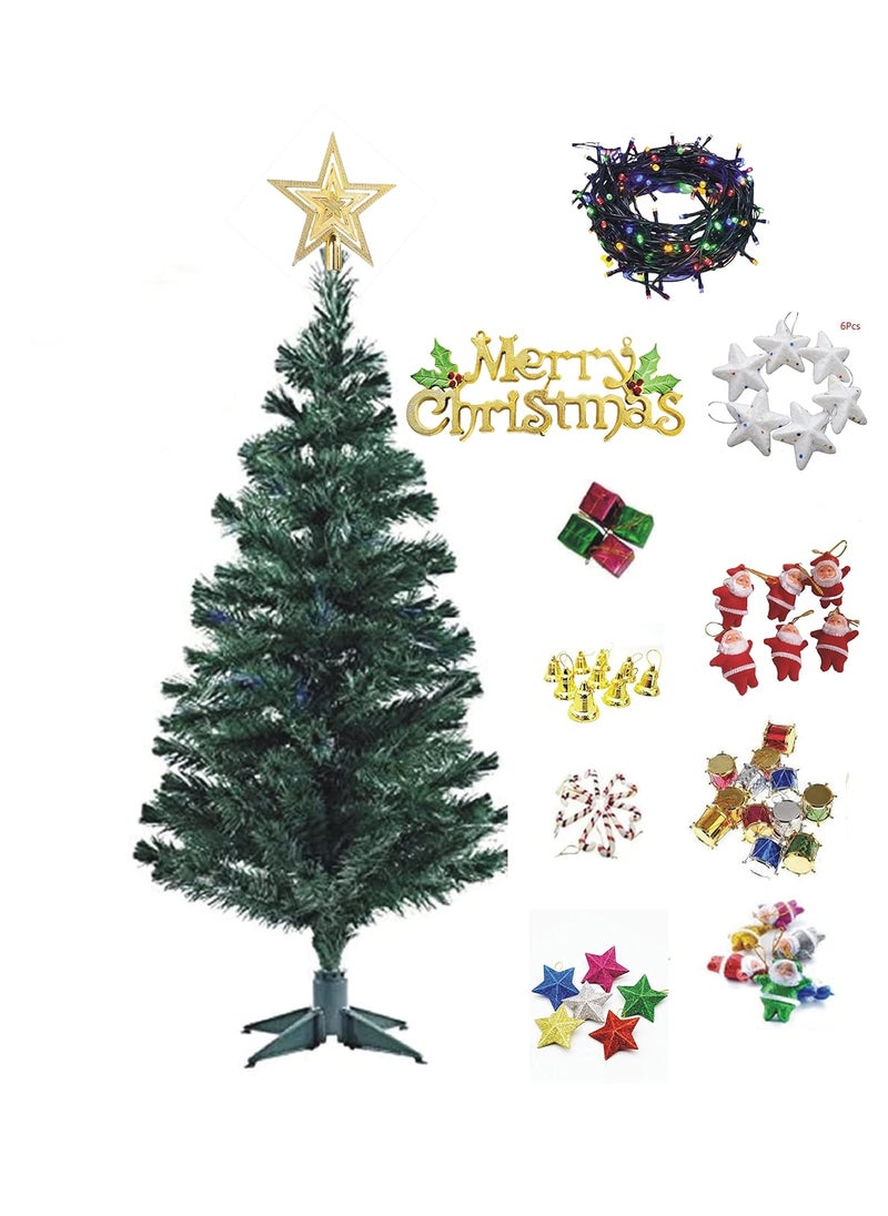 Lazybeee LAZYBEEE 6 ft Tree with 100 pcs Decoration Christmas Ornaments Christmas Tree with Lights and Decorations Easy Christmas Tree Easy Storage  - Image 1