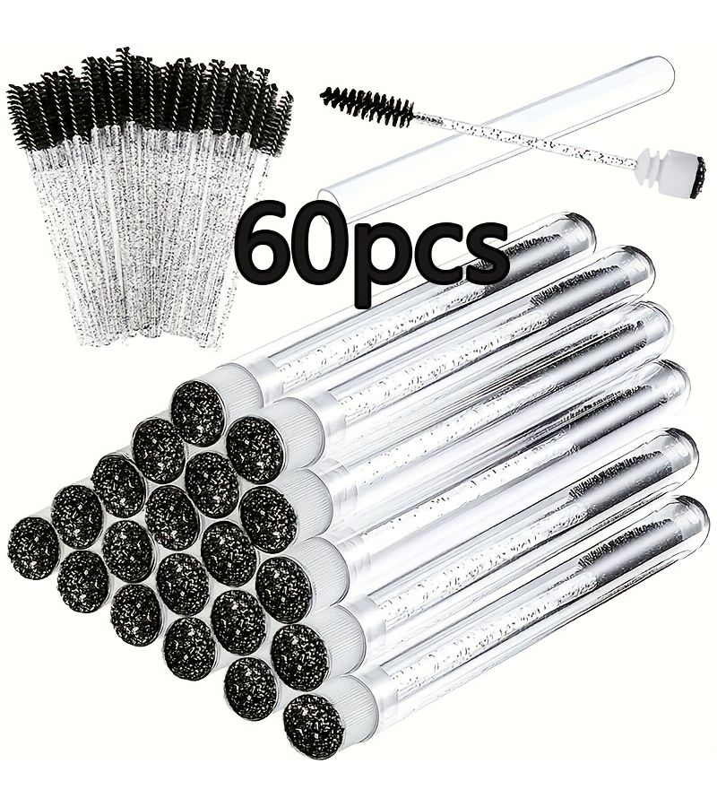 60 Beauty Tools For Eyelash Curling With Flash Rhinestone Design Suitable For Grooming Applying And Extending Eyelashes Portable Makeup Tools Ideal For Travel Work Gifts And Personal Use - Image 2