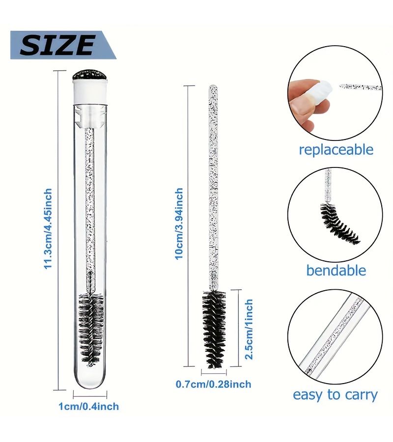 60 Beauty Tools For Eyelash Curling With Flash Rhinestone Design Suitable For Grooming Applying And Extending Eyelashes Portable Makeup Tools Ideal For Travel Work Gifts And Personal Use - Image 5