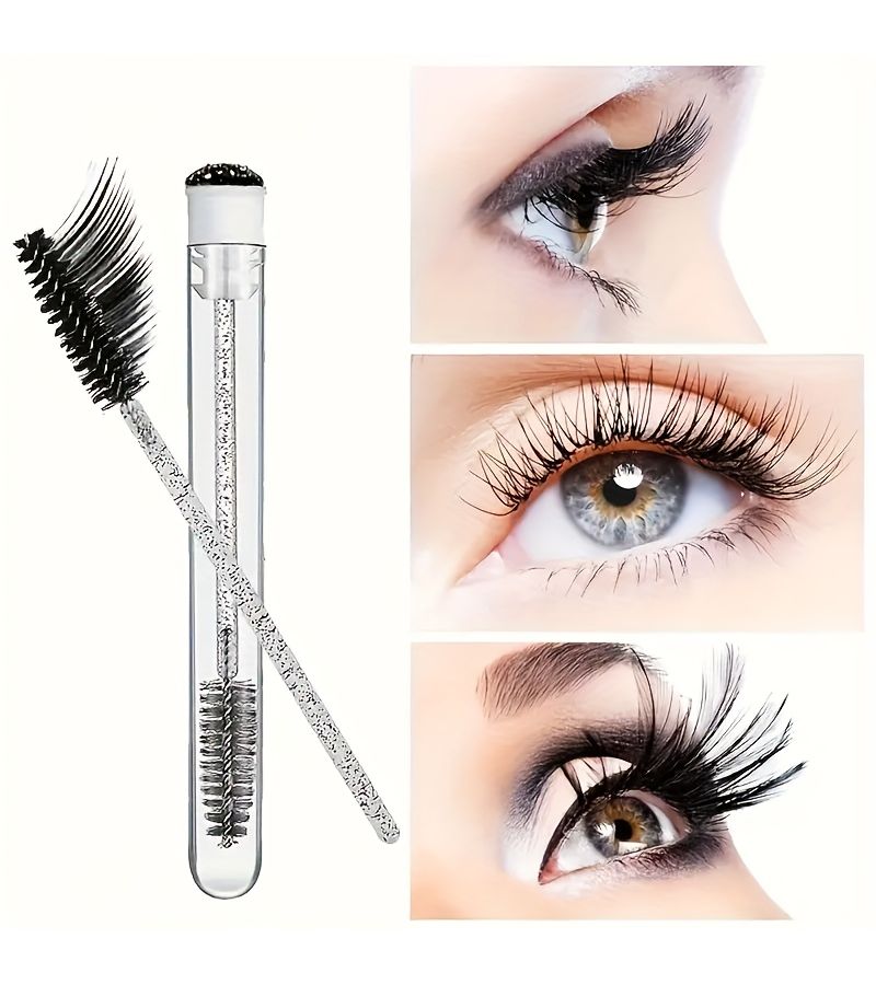 60 Beauty Tools For Eyelash Curling With Flash Rhinestone Design Suitable For Grooming Applying And Extending Eyelashes Portable Makeup Tools Ideal For Travel Work Gifts And Personal Use - Image 3