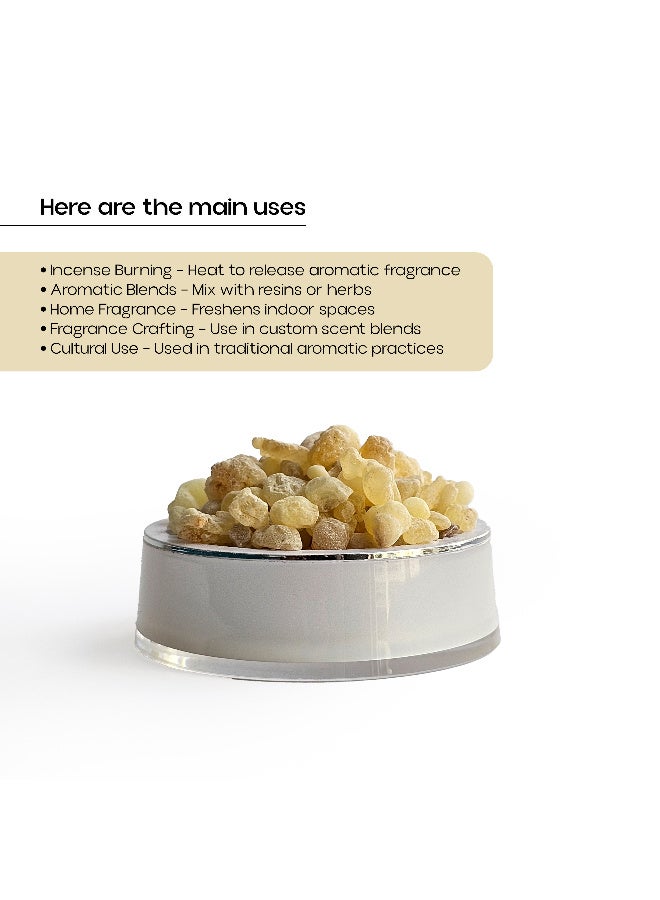 OGOC Boswellia Sacra Yemeni Frankincense Aromatic Yellow Resin Luban Hojari Natural Incense Resin Premium Aromatic Resin for Meditation Spiritual Rituals Aromatherapy Home Fragrance - Image 3