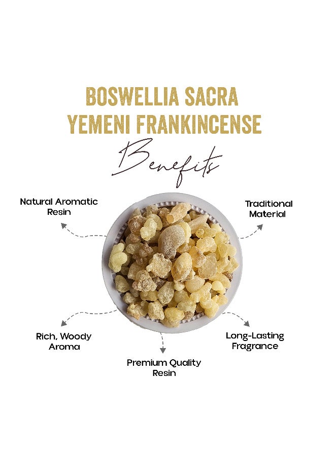 OGOC Boswellia Sacra Yemeni Frankincense Aromatic Yellow Resin Luban Hojari Natural Incense Resin Premium Aromatic Resin for Meditation Spiritual Rituals Aromatherapy Home Fragrance - Image 2