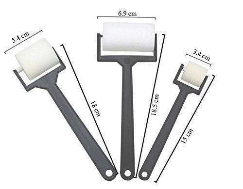 Vishal Plain Foam Roller Brushes for Painting, Art and Craft Projects, Set Of 3 - Image 2