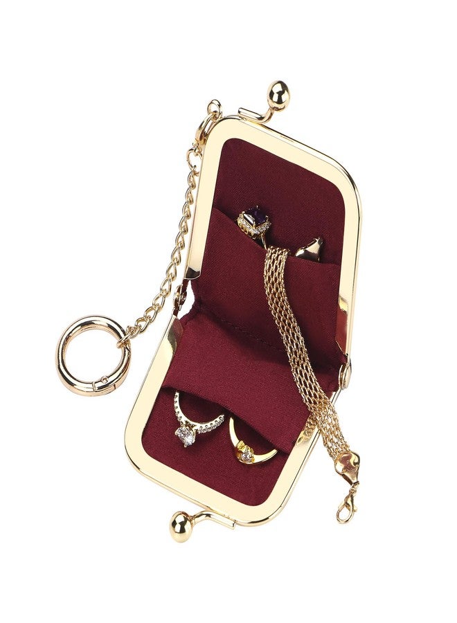 Royal Bagger Mini Retro Jewelry Box for Women, Slim Kiss Lock Purse with Removable Chain, Signature Coated Canvas & Vegetable-Tanned Leather 7120 (Coffee) - Image 5
