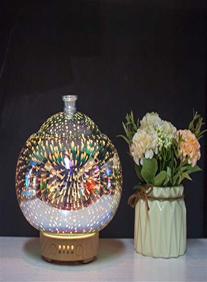 SERENITY Essential Oil Diffuser Passion 100ml Glass wide Vase Diffuser 3d LED Advanced Cool Mist Humidifier - Image 1