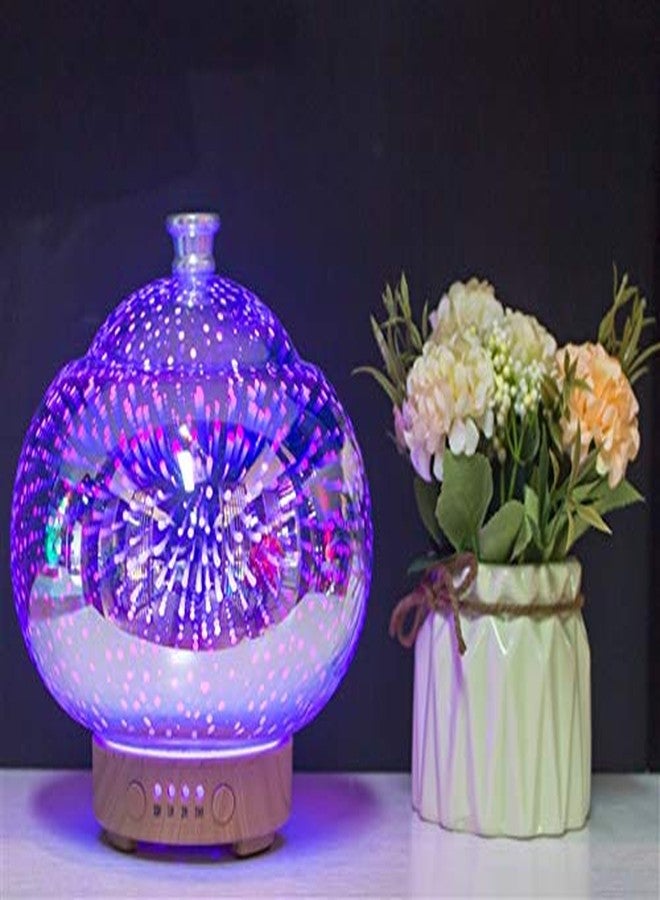 SERENITY Essential Oil Diffuser Passion 100ml Glass wide Vase Diffuser 3d LED Advanced Cool Mist Humidifier - Image 3