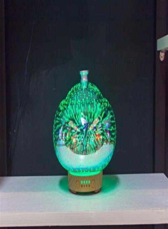 SERENITY Essential Oil Diffuser Passion 100ml Glass wide Vase Diffuser 3d LED Advanced Cool Mist Humidifier - Image 4