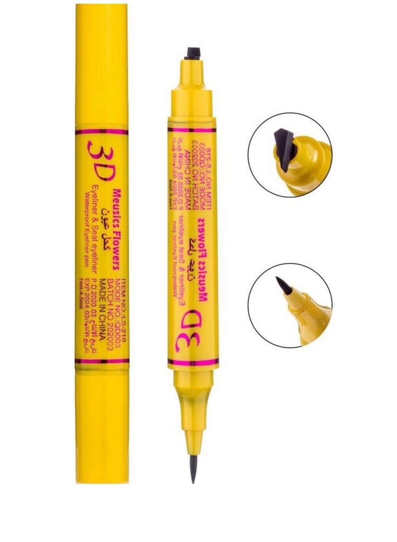 Meusics Flowers Eyeliner & Seal Eyeliner Waterproof Eyeliner Pen - Image 1