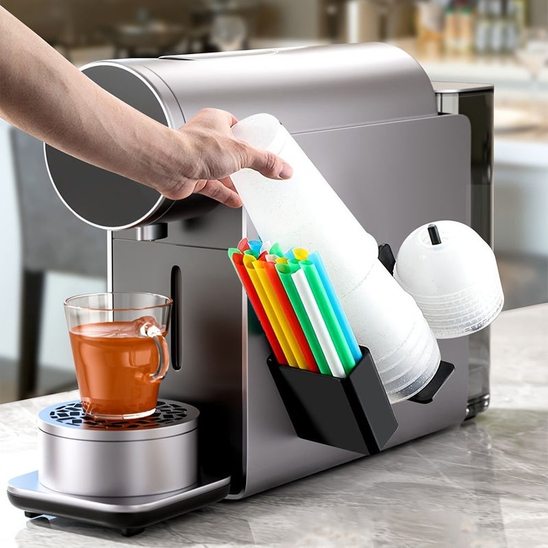 Black Multi Purpose Cup Dispenser And Storage Rack For Paper Cups Tissues Straws Coffee And Milk Tea Cups Bar Counter - Image 2