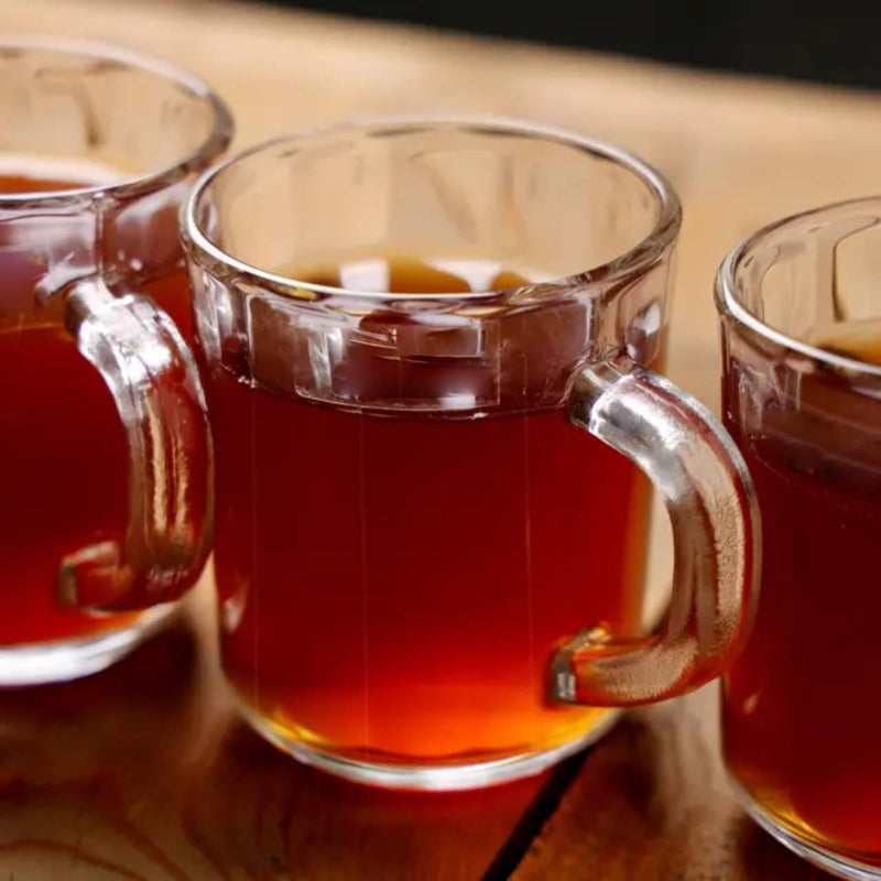 Portal OVA Glass Tea Mug with Ribbed Design 200ml - 6 Piece - Image 2