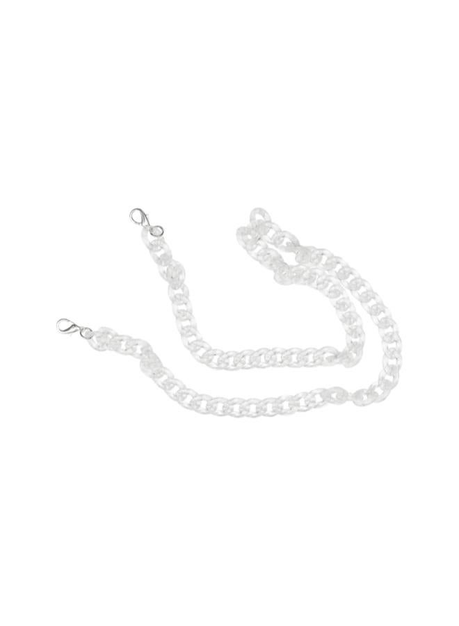 klarako Acrylic Bag Chain Straps Plastic Purse Straps Replacement Shoulder Bag Chain for DIY Purse Making Repairing 120cm (Clear)  - Image 1