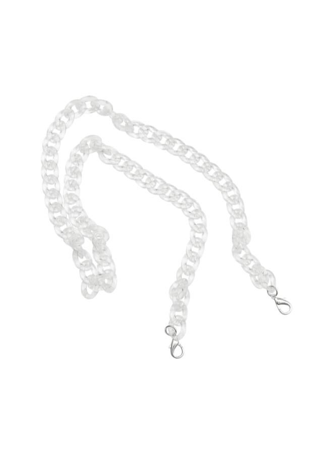 klarako Acrylic Bag Chain Straps Plastic Purse Straps Replacement Shoulder Bag Chain for DIY Purse Making Repairing 120cm (Clear)  - Image 3
