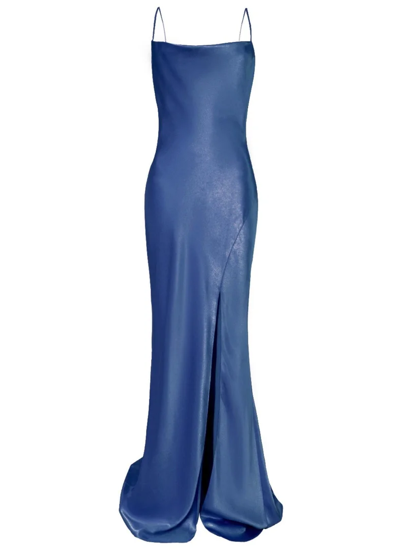 True Decadence Pippa Navy Bridesmaid Cowl-Neck Slip Dress