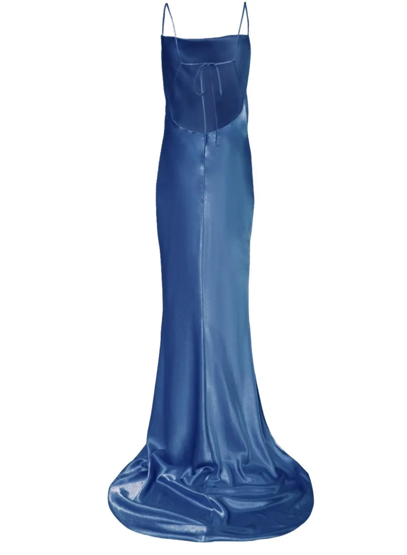 ترو ديكادينس Pippa Navy Bridesmaid Cowl-Neck Slip Dress
