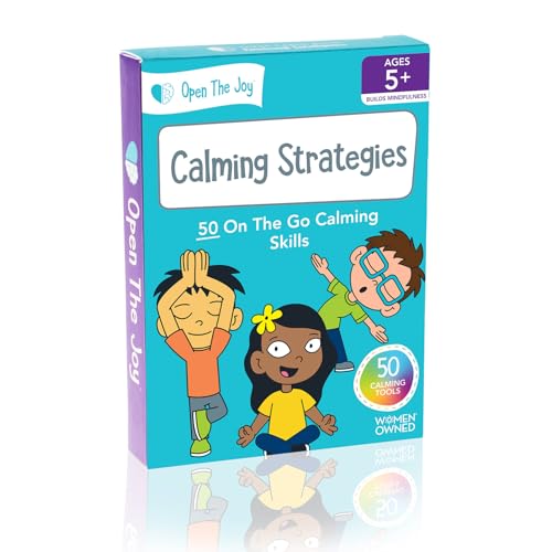Open The Joy Calming Strategies Cards for Kids Mindfulness Activities Stress Relief Techniques and Emotional Regulation Tools Ages 4 and Up - Image 1