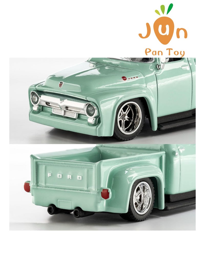 ماجوريت سيارة سبيكة أصلية Majorette 70th Anniversary Ford F100 لعبة مقياس 164 شاحنة بيك آب كلاسيكية هيكل معدني إطارات مطاطية صندوق عرض مقتنيات هدية عيد ميلاد للأولاد الرجال - Image 5