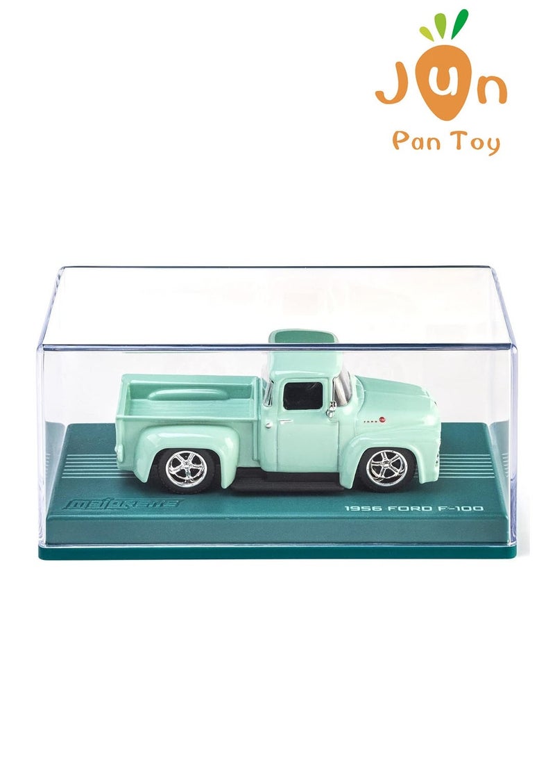 ماجوريت سيارة سبيكة أصلية Majorette 70th Anniversary Ford F100 لعبة مقياس 164 شاحنة بيك آب كلاسيكية هيكل معدني إطارات مطاطية صندوق عرض مقتنيات هدية عيد ميلاد للأولاد الرجال - Image 2