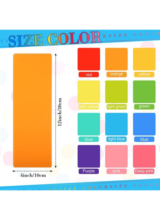TaoBary TaoBary 60 Pcs Library Book Dividers with Stickers 4 x 12 Inch Library Shelf Marker Assorted Color Comic Book Markers Plastic Dividers to Organize Library Home Teaching Supplies, 12 Colors  - Image 2