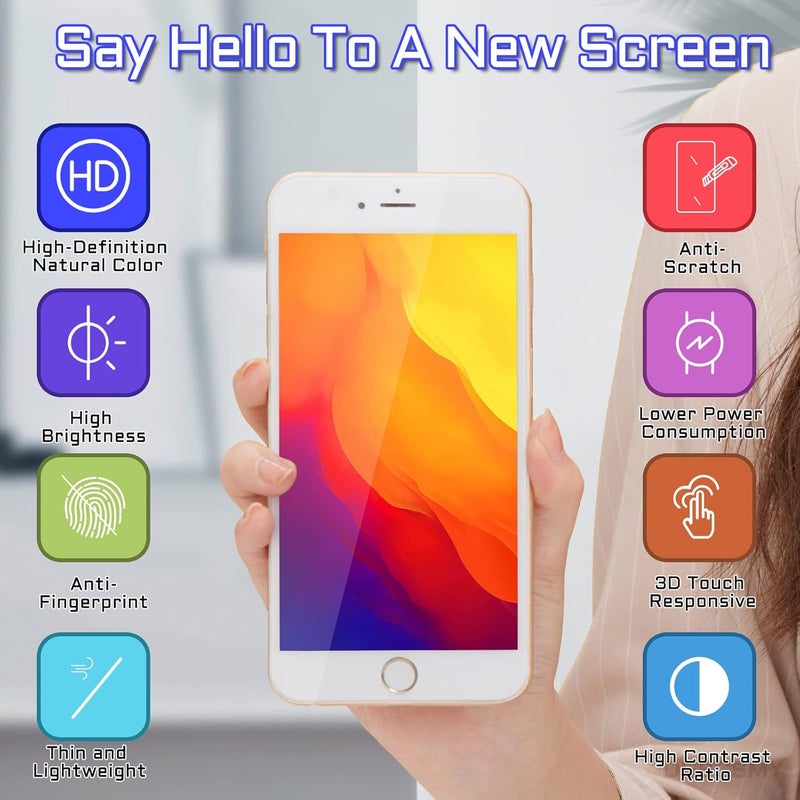 DGSCSMY طقم استبدال شاشة آيفون 8 بلس 8 بلس LCD عرض أبيض 5.5" 3D لمسة رقمية تجميع كامل مقاوم للماء لاصق مغناطيسي براغي وسادة إصلاح زجاج أمامي أدوات A1864، A1897، A1898 - Image 5