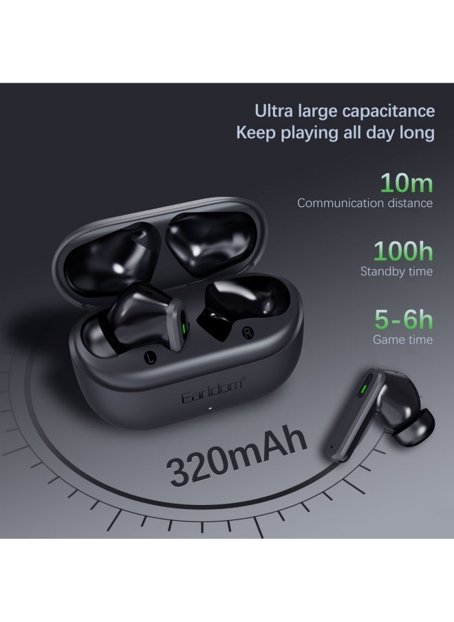 Earldom - Earldom TWS38 True Wireless Earbuds With AI Noise Cancelling, Black - Image 1
