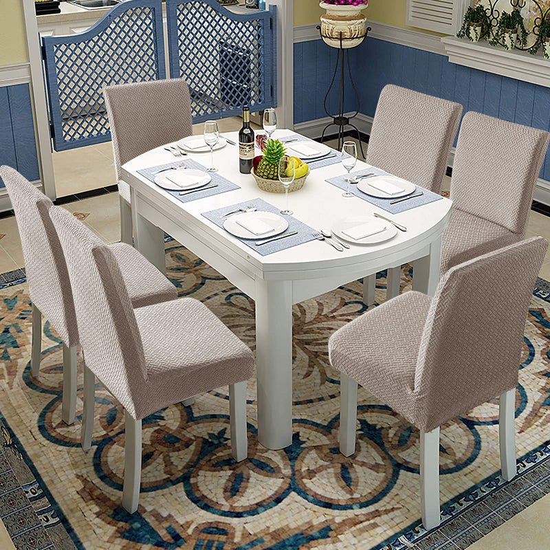 Genina أغطية كرسي Genina المقاومة للماء لأغطيات Kining Room Crait Croach Parson Dining Chair Slipcover (Kaki 2 PCS) - Image 2