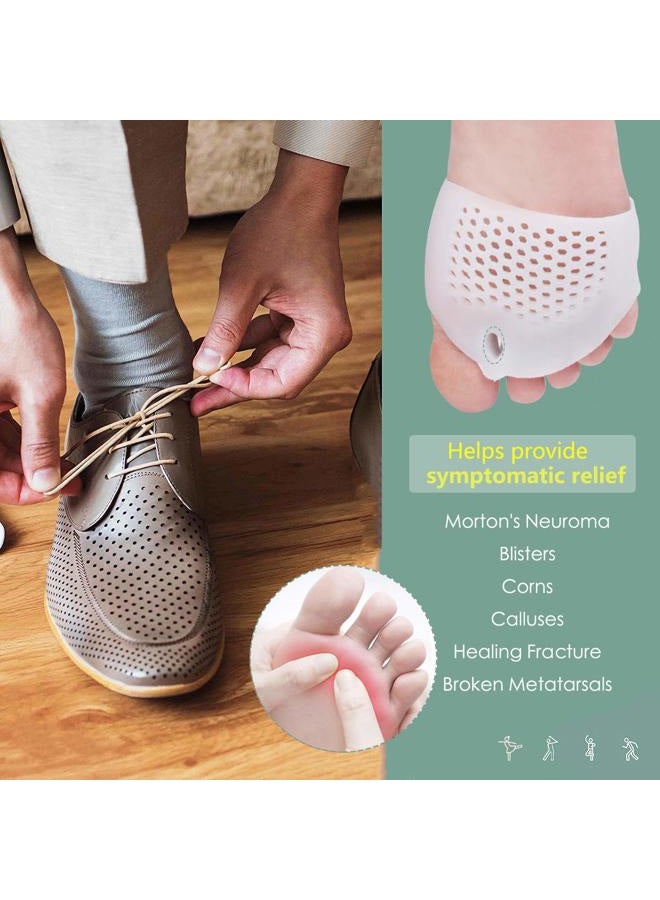 JUMPOW Metatarsal Pads, Gel Toe Separators, Bunion Corrector Cushion, Toe Spacers, Ball of Foot Cushions, Soft&Breathable, Idea for Mortons Neuroma, Blisters, Diabetic Feet, Hammer Toe, Rapid Pain Relief - Image 5