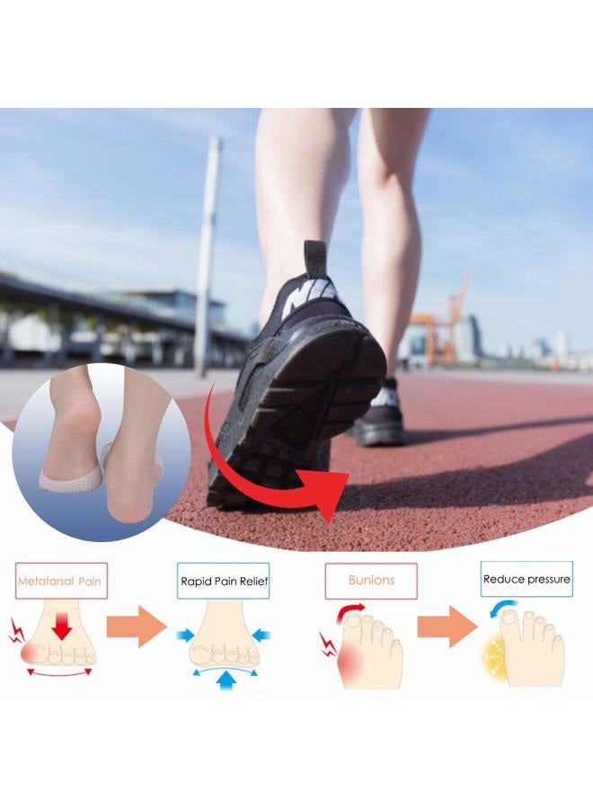 JUMPOW Metatarsal Pads, Gel Toe Separators, Bunion Corrector Cushion, Toe Spacers, Ball of Foot Cushions, Soft&Breathable, Idea for Mortons Neuroma, Blisters, Diabetic Feet, Hammer Toe, Rapid Pain Relief - Image 3