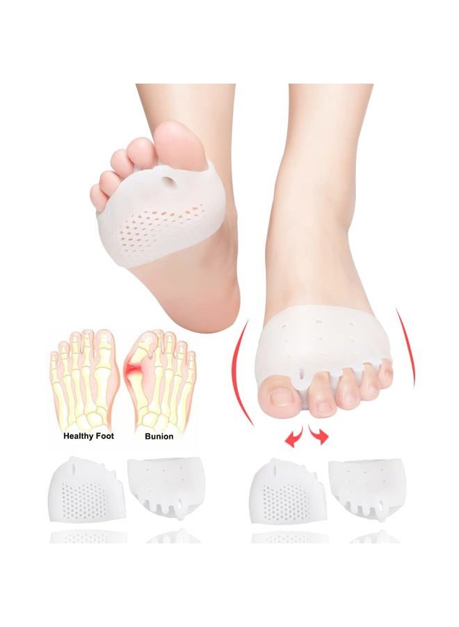 JUMPOW Metatarsal Pads, Gel Toe Separators, Bunion Corrector Cushion, Toe Spacers, Ball of Foot Cushions, Soft&Breathable, Idea for Mortons Neuroma, Blisters, Diabetic Feet, Hammer Toe, Rapid Pain Relief - Image 1
