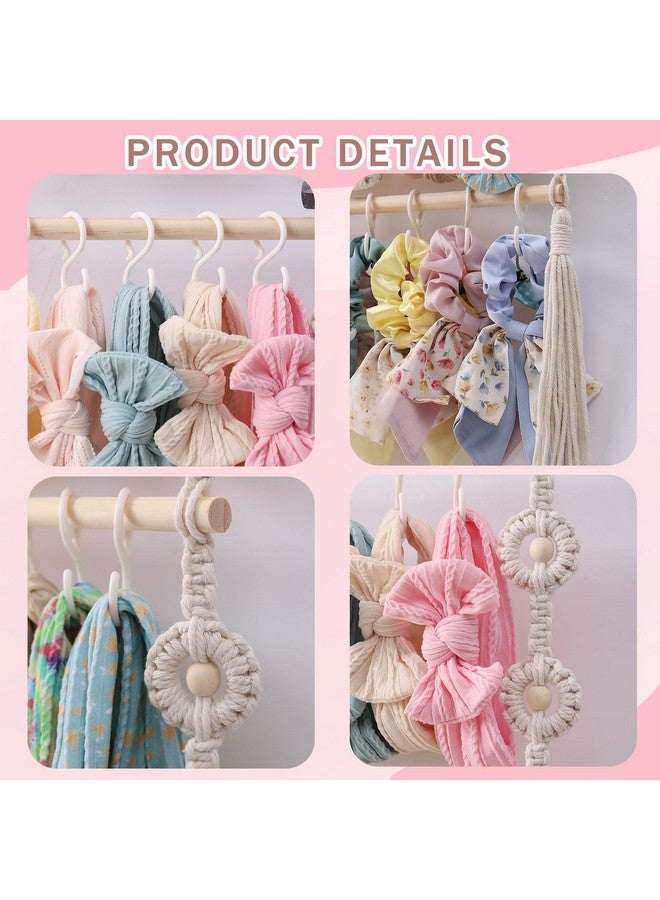 GRDYEAAR Bow Organizer for Girls, Claw Clip Organizer, Bow Hanger for Girls, Baby Girl Nursery Decor, Toddler Hair Accessory Organizer，Hanging Organizer - Image 5