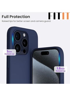FITIT FITIT Magnetic Silicone Case for iPhone 14 Pro Max 6.7-Inch, Compatible with MagSafe, Blue.  - Image 5