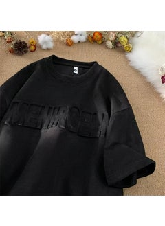 Generic 2024 Mens Suede Short Sleeve Tee Casual Fashion Ace-t30 white  - Image 5