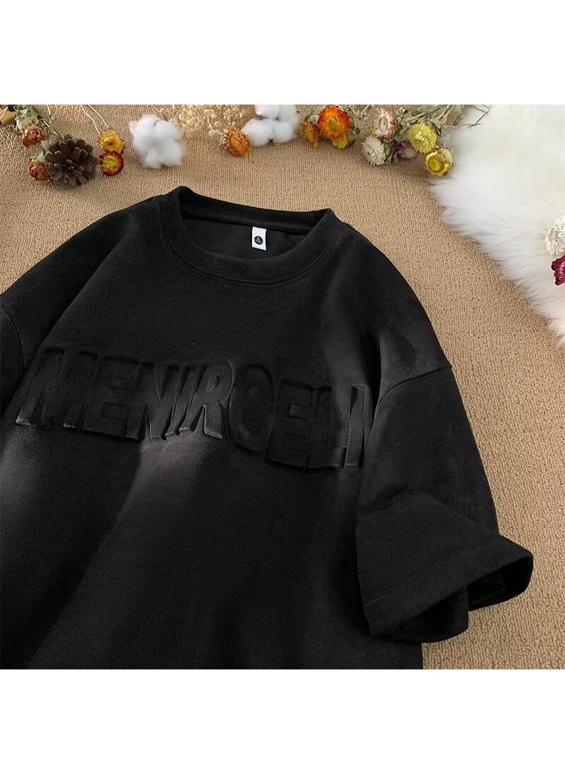 Generic - 2024 Mens Suede Short Sleeve Tee Casual Fashion Ace-t30 white - Image 1