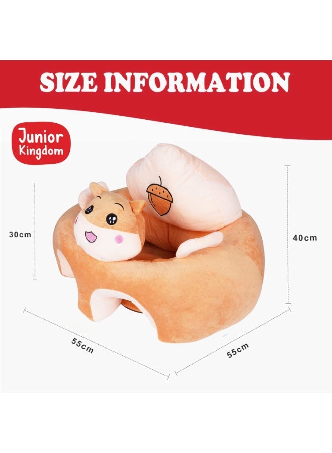 Baby Sofa Chair – Infant Plush Sitting Support Seat (Squirrel) | Soft Learning Chair & Animal Pillow for Kids – Birthday & Holiday Gift  - Image 5
