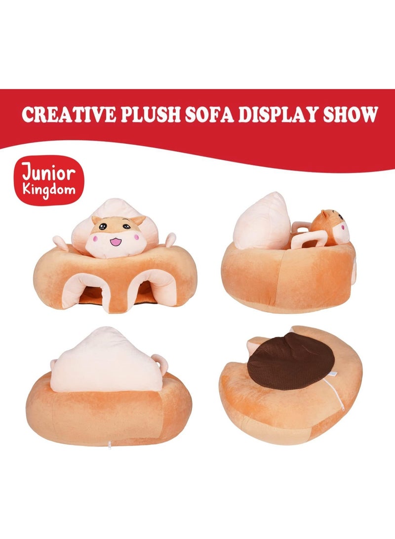 Baby Sofa Chair – Infant Plush Sitting Support Seat (Squirrel) | Soft Learning Chair & Animal Pillow for Kids – Birthday & Holiday Gift  - Image 3