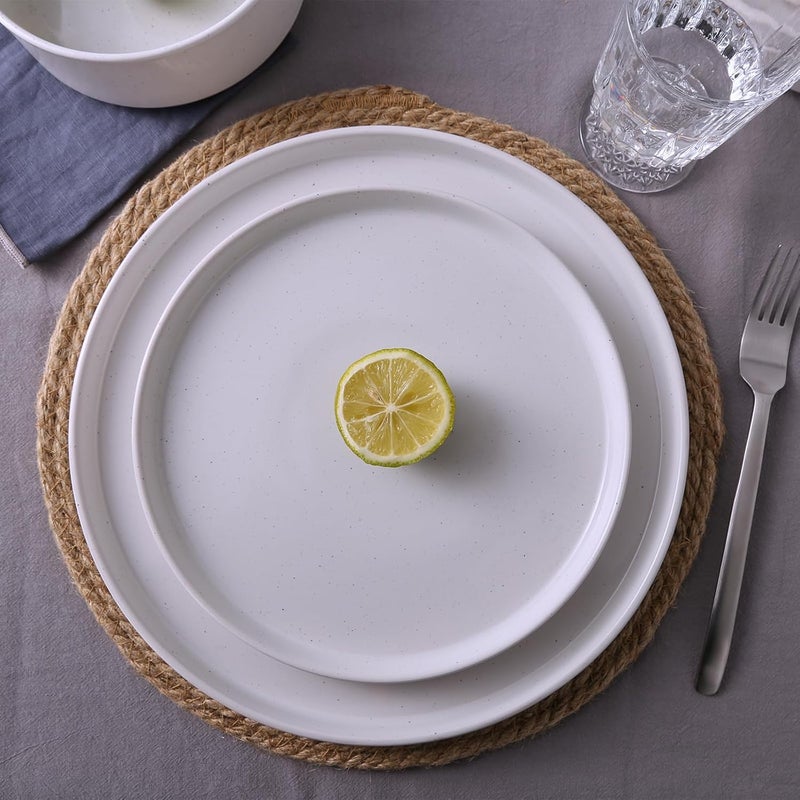 Famiware طقم أطباق وأوعية فامي وير نيبولا 12 قطعة أطقم أدوات المائدة لأربعة أشخاص أبيض مع بقع ملونة - Image 3