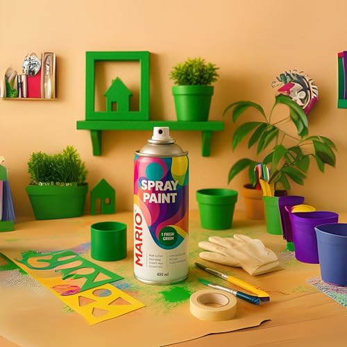 Mario Spray Paint – 13 Fresh Green (400ml) | Fresh Green Spray Paint for Automotive, Metal, Wood & DIY Projects - Image 5