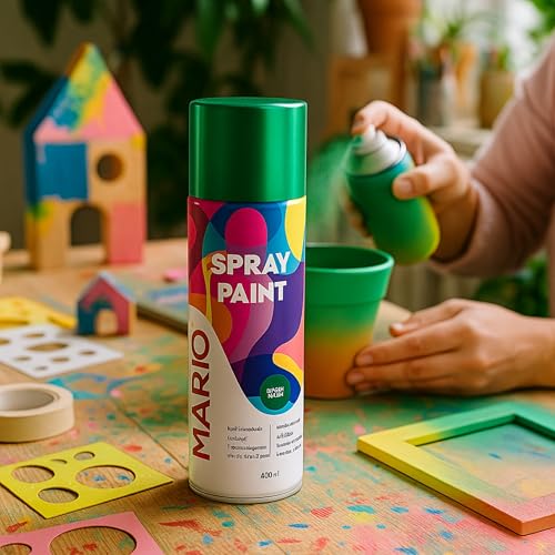 Mario Spray Paint – 13 Fresh Green (400ml) | Fresh Green Spray Paint for Automotive, Metal, Wood & DIY Projects - Image 4