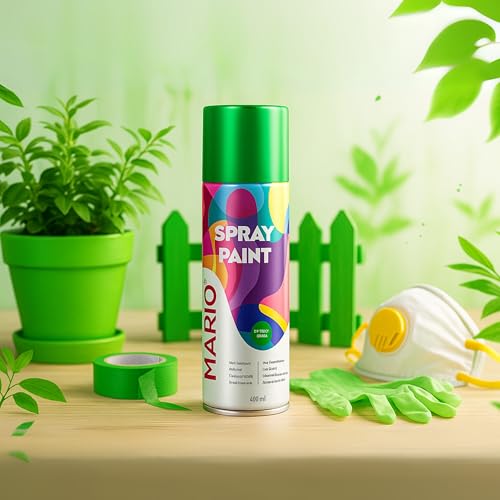 Mario Spray Paint – 13 Fresh Green (400ml) | Fresh Green Spray Paint for Automotive, Metal, Wood & DIY Projects - Image 2