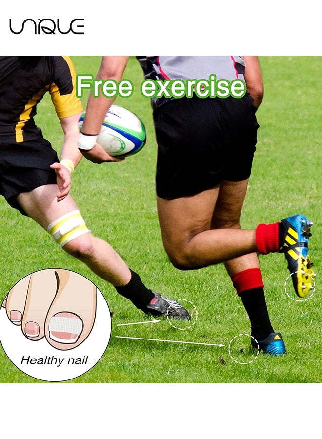 يونيك 60 قطعة مجموعة مصحح أظافر منغرسة - شرائط تصحيح أظافر منغرسة، مشبك لتقويم الأظافر، لصقة لإعادة تقويم أظافر منحنية للنساء والرجال للعناية بالقدم - شفاف - Image 5