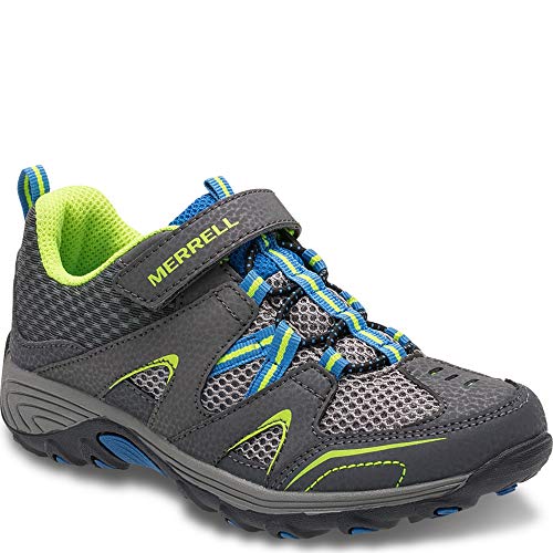 Merrell Trail Chaser Hiking Shoe (Little Kid/Big Kid), Grey/Blue, 3 M US Little Kid - Image 1