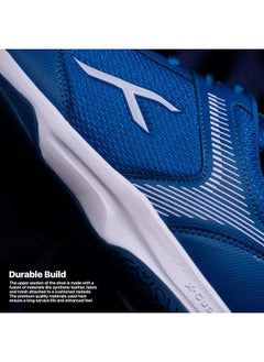 HUNDRED Unisex-Adult Court Star Badminton Shoes (Non Marking)|Also Perfect For Squash, Table Tennis, Basketball & Indoor Sports|Lightweight & Durable|X-Cushion Protection (Blue/White, 11Uk)  - Image 3