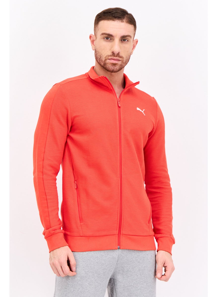 PUMA Men Slim Fit Long Sleeve Outdoor Sweatshirt, Red  - Image 1