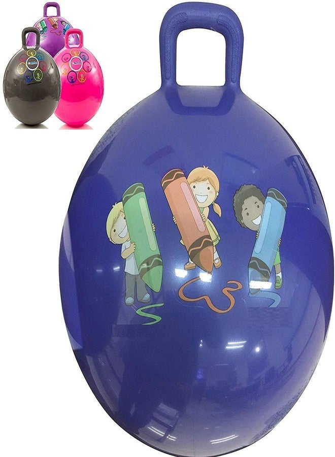 ANG Sit & Bounce Hop Ball 45cm (18 Inch.)|Jumping Ball|Bouncy Ball with Handle|Indoor Outdoor Toy| Party Games Gift for Boys & Girls - Age (3 to 6) Color and Desing - Image 4